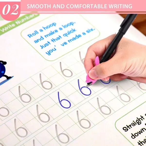 4_pcs_magic_practice_copybook_&_10_refill_for_kids_handwriting_English_reusable_magical_tracing_book_letter_writing_set