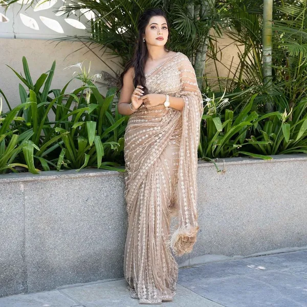 BOLLYWOOD_HEAVY_NYLONE_BUTTERFLY_NET_FANCY_MULTY_SEQUNCE_WORK_WITH_ZALAR_ATTACHED_LACE_BORDER_SAREE_WITH_BLOUSE