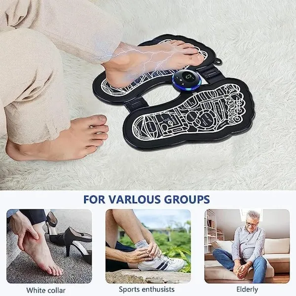 EMS_Bioelectric_Acupoints_Foot_Massager_Pain_Relief_Wireless_Electric_Massage_Machine_Portable_Foot_Stimulator_Massager_Folding_Pad_Electric_Foot_Massage_Machine_with_8_Modes_and_19_Intensities_for_Home,_Office_&_Travel.