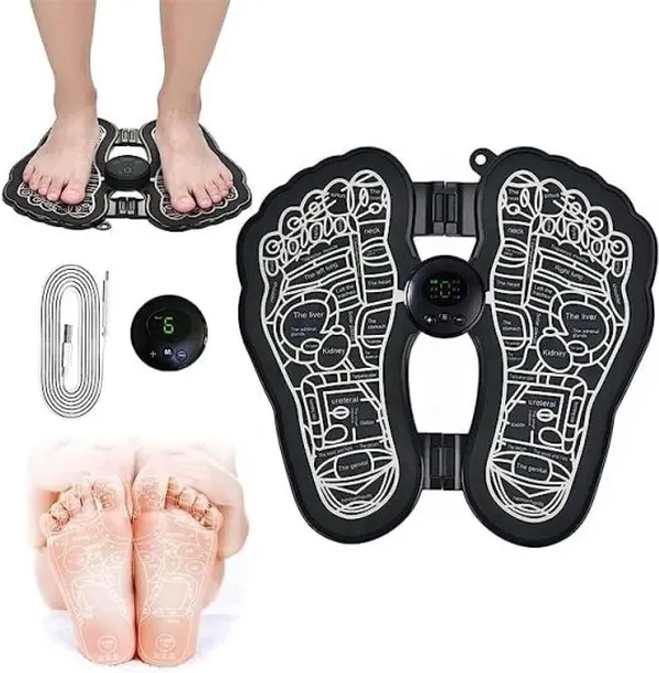 EMS_Bioelectric_Acupoints_Foot_Massager_Pain_Relief_Wireless_Electric_Massage_Machine_Portable_Foot_Stimulator_Massager_Folding_Pad_Electric_Foot_Massage_Machine_with_8_Modes_and_19_Intensities_for_Home,_Office_&_Travel.