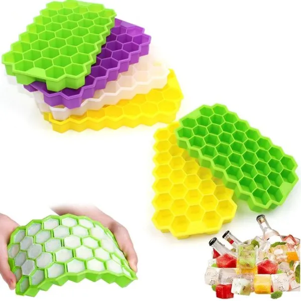 Flexible_Silicone_shape_Honeycomb_37_Cavity_Ice_Cube_Mould_Tray_for_freezer,_Chocolate_Cake_Maker,_Ice_Trays_for_Chilled_Drinks,_Reusable_(Multi_Color)