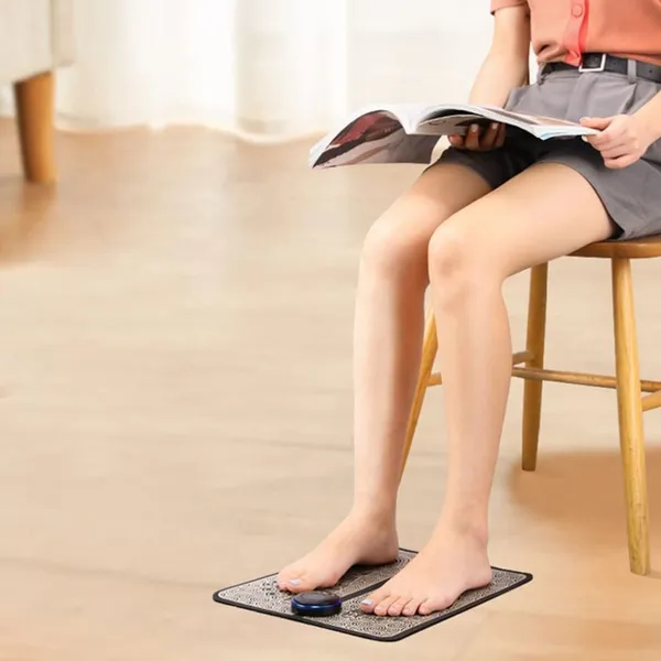 Foot_Massager_Electric_Foot_Massage_Pad_Feet_Muscle_Simulated_Massage_Therapy_for_Foot_|_Rechargeable_Portable_Automatic_Folding_with_8_Mode/19_Intensity