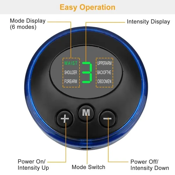 Foot_Massager_Electric_Foot_Massage_Pad_Feet_Muscle_Simulated_Massage_Therapy_for_Foot_|_Rechargeable_Portable_Automatic_Folding_with_8_Mode/19_Intensity