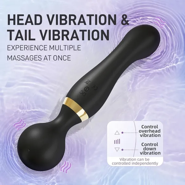 Full_Body_Personal_Handheld_Massager_for_Pain_Relief,_Wireless_Rechargeable_Vibration_Massager,_Massager_Stick_360_Degrees_rotation,_Waterproof,_Ergonomic_Electric_Handheld_Dual_Head_Massager_for_Back,_Travel-Friendly_Massager_(Round/Black).