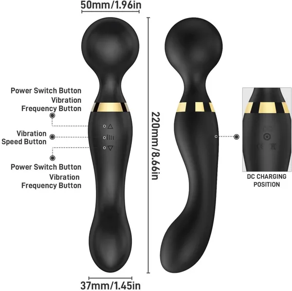 Full_Body_Personal_Handheld_Massager_for_Pain_Relief,_Wireless_Rechargeable_Vibration_Massager,_Massager_Stick_360_Degrees_rotation,_Waterproof,_Ergonomic_Electric_Handheld_Dual_Head_Massager_for_Back,_Travel-Friendly_Massager_(Round/Black).
