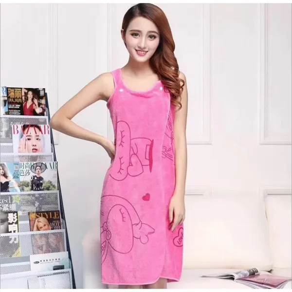 Microfiber_Soft_Bath_Towel_and_Lady_Spa_Shower_Towel_Fashion_Women_Wearable_Quick_Dry_Magic_Bathing_Beach_Spa_Bathrobes_Wash_Clothing_Beach_Dresses_-_(Multicolor)