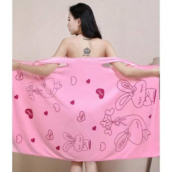 Microfiber_Soft_Bath_Towel_and_Lady_Spa_Shower_Towel_Fashion_Women_Wearable_Quick_Dry_Magic_Bathing_Beach_Spa_Bathrobes_Wash_Clothing_Beach_Dresses_-_(Multicolor)