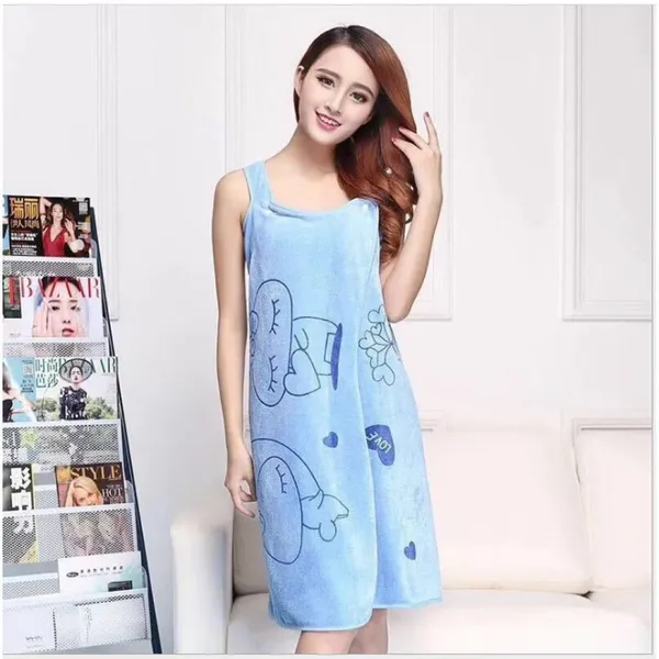 Microfiber_Soft_Bath_Towel_and_Lady_Spa_Shower_Towel_Fashion_Women_Wearable_Quick_Dry_Magic_Bathing_Beach_Spa_Bathrobes_Wash_Clothing_Beach_Dresses_-_(Multicolor)
