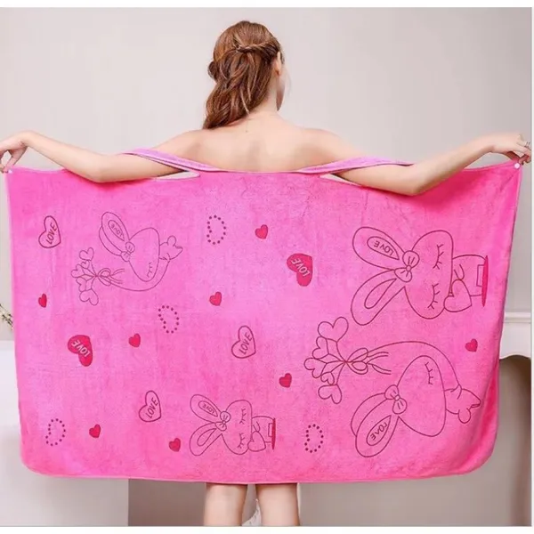 Microfiber_Soft_Bath_Towel_and_Lady_Spa_Shower_Towel_Fashion_Women_Wearable_Quick_Dry_Magic_Bathing_Beach_Spa_Bathrobes_Wash_Clothing_Beach_Dresses_-_(Multicolor)