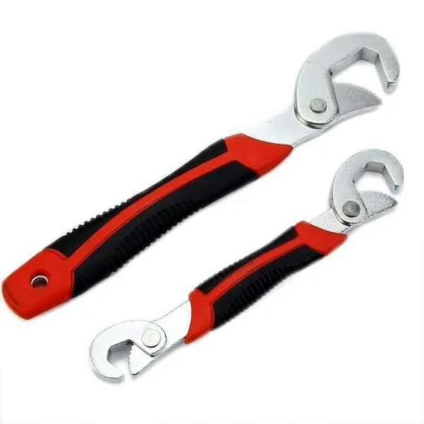 Multifunction_Stainless_Steel_Socket_Adjustable_Universal_Multi_Function_Wrench_Spanner_Set_Tools_Snap_and_Grip_Open_End_Snap_N_Grip_Tool_Spanner_Tool_Kit_(Black_and_Red)_(Pack_of_2)