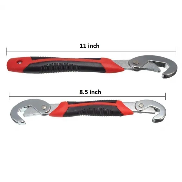 Multifunction_Stainless_Steel_Socket_Adjustable_Universal_Multi_Function_Wrench_Spanner_Set_Tools_Snap_and_Grip_Open_End_Snap_N_Grip_Tool_Spanner_Tool_Kit_(Black_and_Red)_(Pack_of_2)