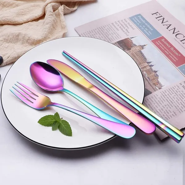 Portable_Stainless_Steel_Rainbow_Utensil_Set,_Cutlery_Set_8-Piece_Including_Reusable_Knife_Fork_Spoon_Chopsticks_Cleaning_Brush_Straws_Dinnerware_for_Kids,_Adults,_Wedding_Gift.