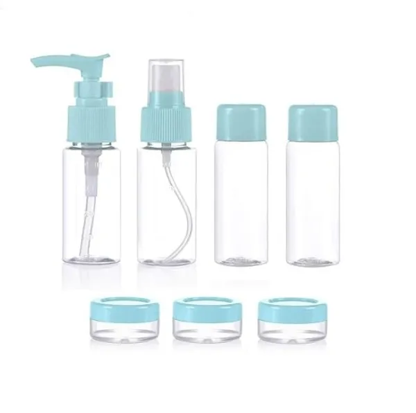 Portable_Travel_Cosmetics_Bottles_Plastic_Pressing_Spray_Bottle_for_Makeup,_Container_Bottle_Set,_Shampoo_Bottle,_Toiletries_Liquid,_Containers_Spray_Bottles_with_3_pcs_Jars_(Colour-_Pink).