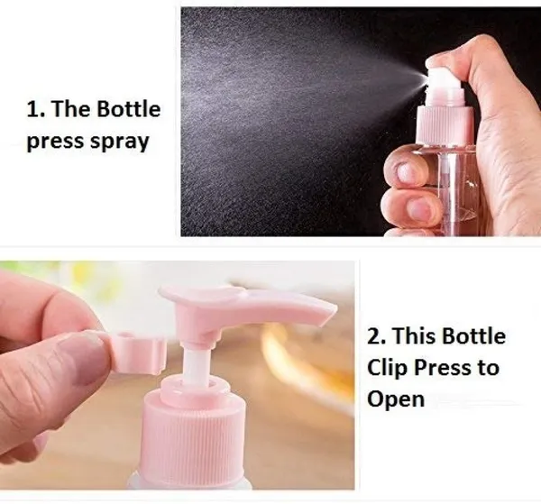Portable_Travel_Cosmetics_Bottles_Plastic_Pressing_Spray_Bottle_for_Makeup,_Container_Bottle_Set,_Shampoo_Bottle,_Toiletries_Liquid,_Containers_Spray_Bottles_with_3_pcs_Jars_(Colour-_Pink).