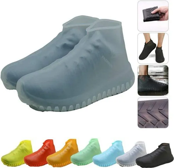 Shoes_Cover_For_Rain_|_Reusable_kid_Waterproof_Shoes_Cover_|_Shoes_Protector_|_Silicone_Shoes_Cover_For_Cycling/Outdoor/Camping_With_Excellent_Elasticity_|_Silicone_Boot_and_Shoe_Covers_|_Silicone_Rubber_Shoe_Protectors_(L-Size)_(multicolor).