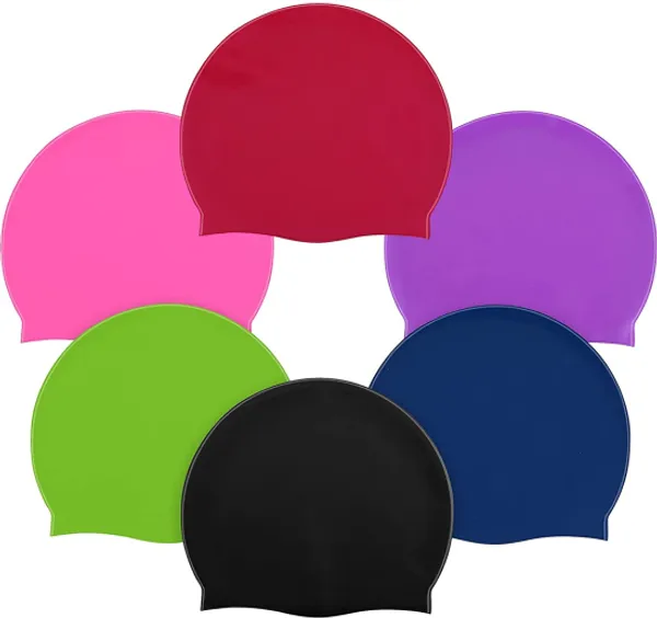 Unisex_Adult_Silicone_Swim_Cap_Non-Slip_Swimming_Cap_for_Long_and_Short_Hair,_Easy_Fit_Silicone_Waterproof_Head_Cover_Cap,_Comfortable_(Color_:_Multicolor)