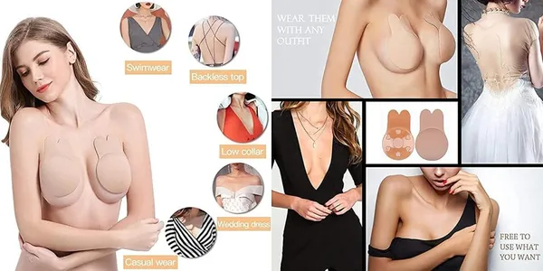 Women's_Silicone_Lift_up_Invisible_Bra_Tape_Push_up_Strapless_Bra_Self_Adhesive_Backless_Sticky_Bra_Rabbit's_Ears_Shape_Breast_Lift_Petals_Reusable_Beige_(1_pair)