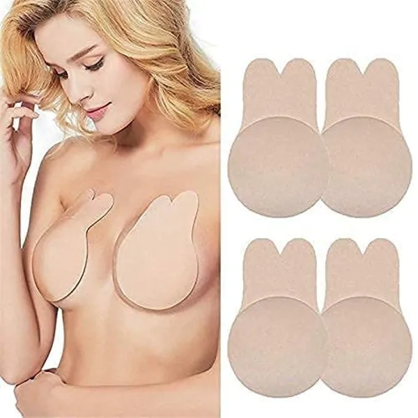 Women's_Silicone_Lift_up_Invisible_Bra_Tape_Push_up_Strapless_Bra_Self_Adhesive_Backless_Sticky_Bra_Rabbit's_Ears_Shape_Breast_Lift_Petals_Reusable_Beige_(1_pair)