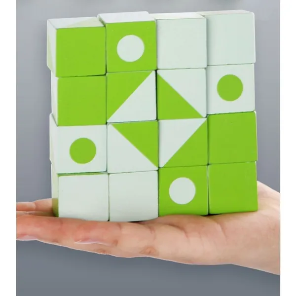 Wooden_Pattern_Cube_30_Geometric_Shape_Sorting_Block_Green/White_Building_Cubes_Toy_Educational_Toy_Space_Sense_Training_Montessori_Toys_Toys_for_Kids.