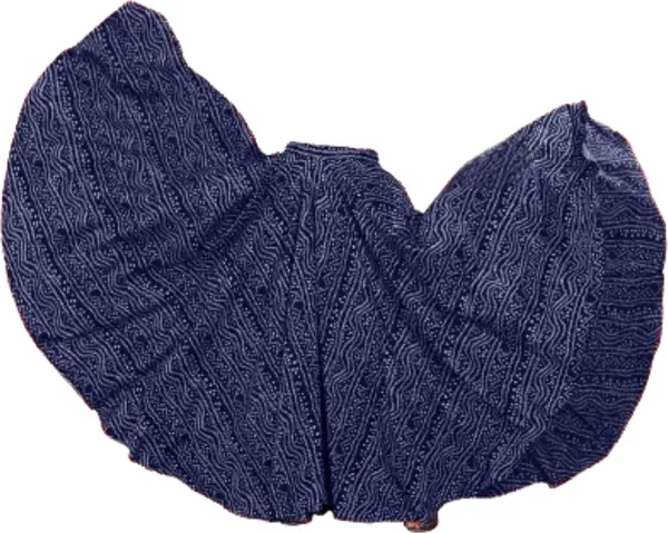 Blue_Crepe_Designer_Skirt_For_Women