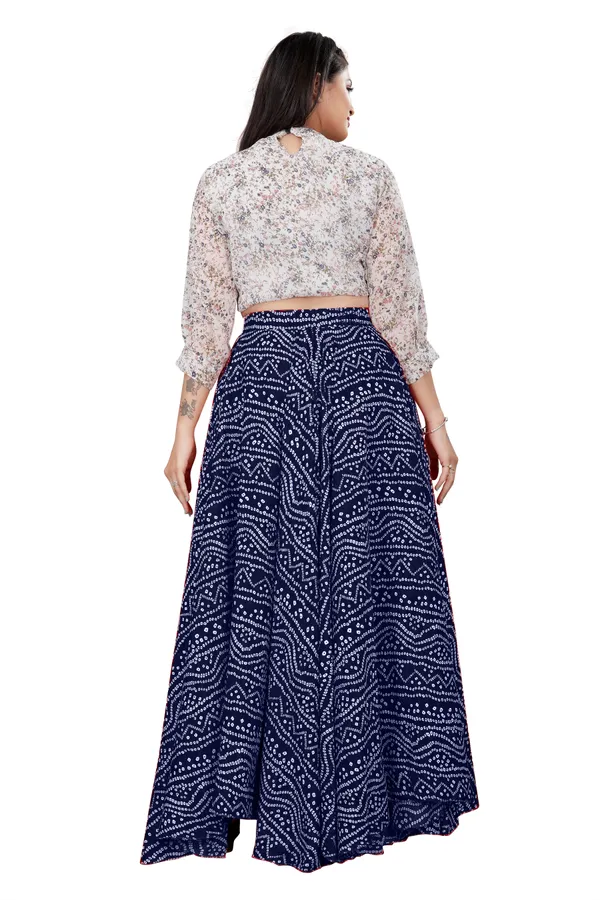 Blue_Crepe_Designer_Skirt_For_Women