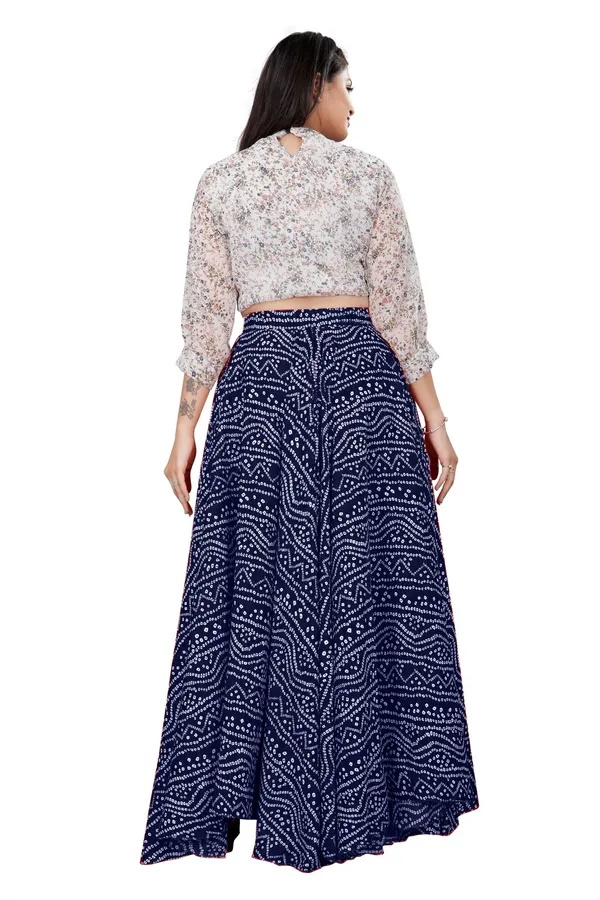 Blue_Crepe_Designer_Skirt_For_Women