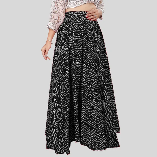 Black_Crepe_Designer_Skirt_For_Women