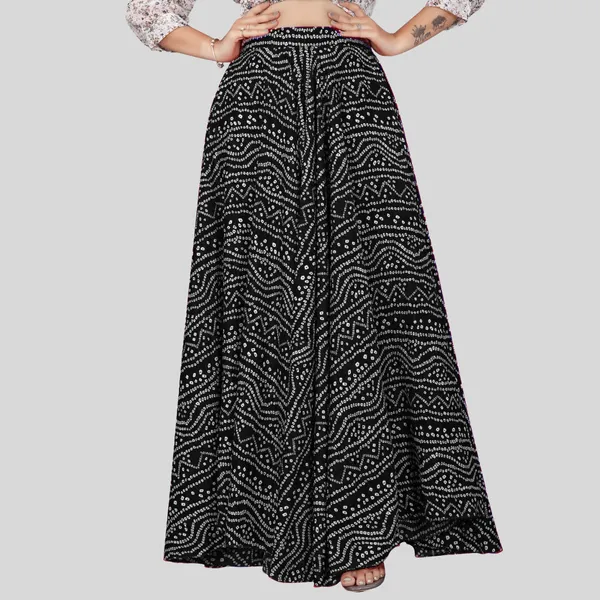 Black_Crepe_Designer_Skirt_For_Women