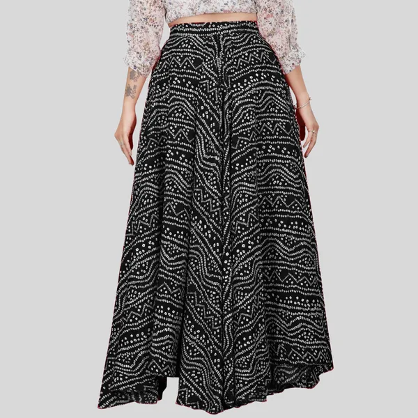 Black_Crepe_Designer_Skirt_For_Women