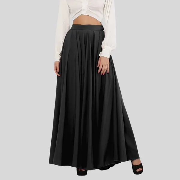 Black_Crepe_Designer_Skirt_For_Women