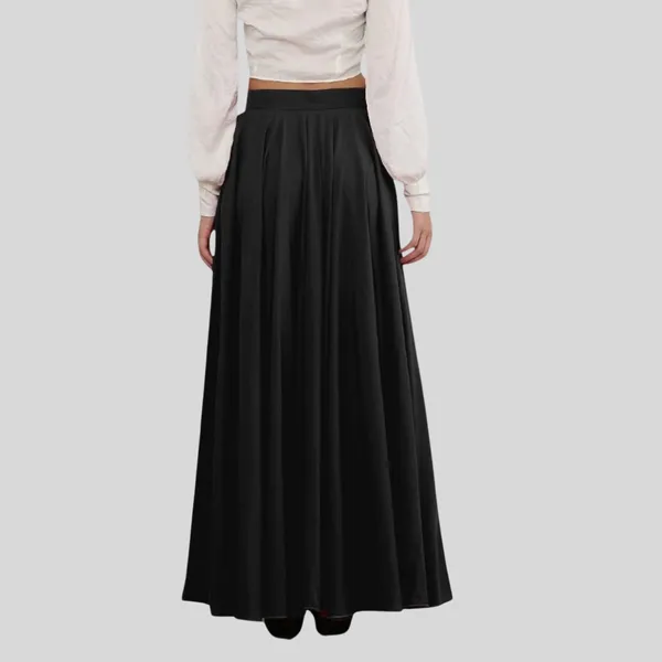 Black_Crepe_Designer_Skirt_For_Women