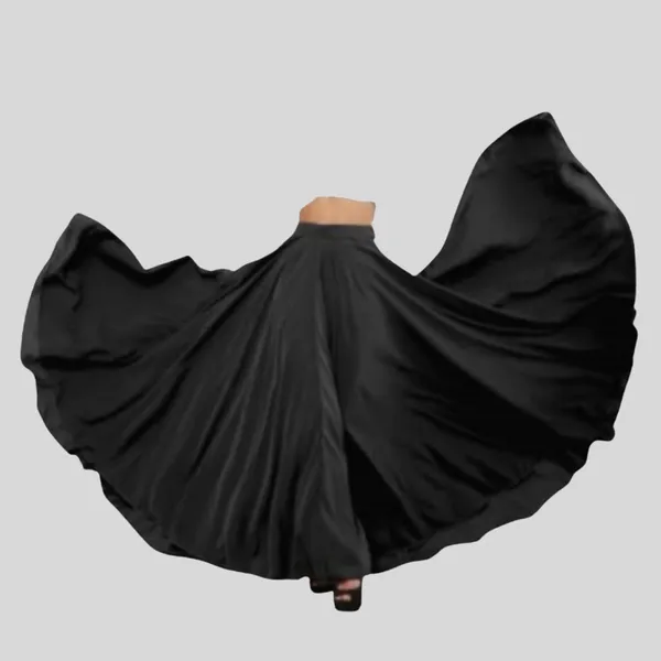 Black_Crepe_Designer_Skirt_For_Women