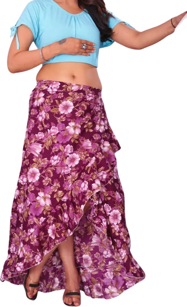Multicolor_Crepe_Designer_Skirt_For_Women