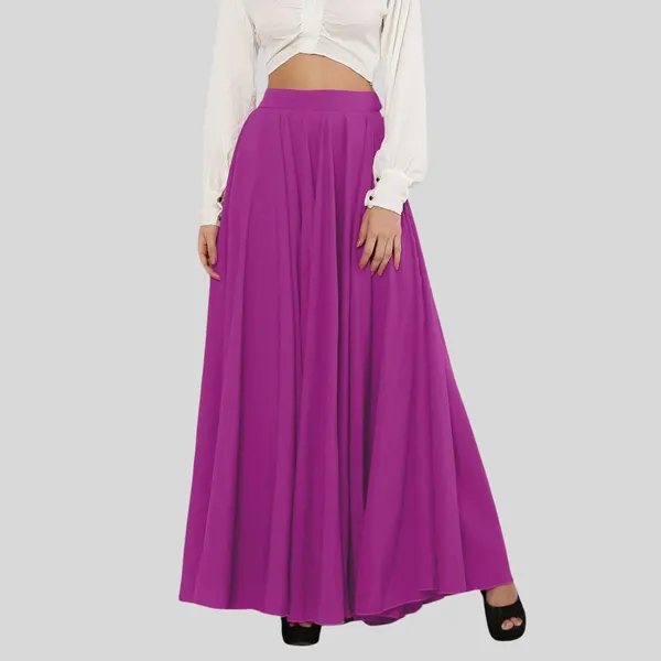 Pink_Crepe_Designer_Skirt_For_Women