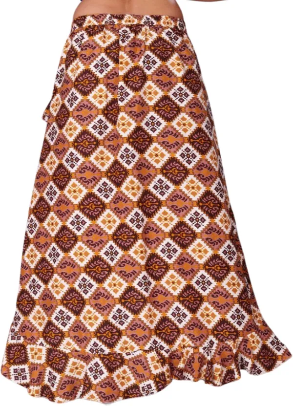 Brown_Crepe_Designer_Skirt_For_Women