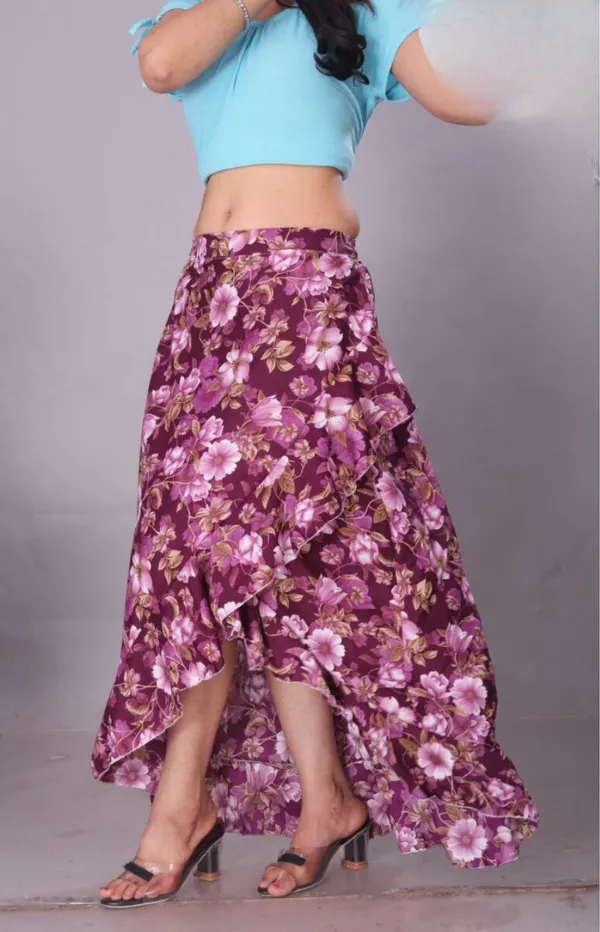 Pink_Crepe_Designer_Skirt_For_Women