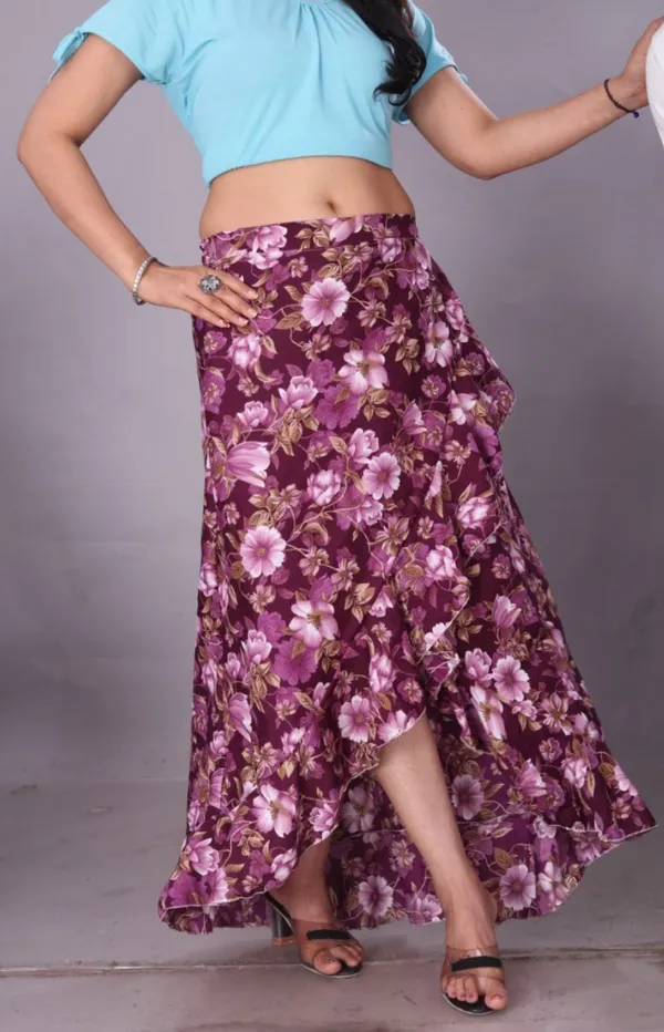 Pink_Crepe_Designer_Skirt_For_Women