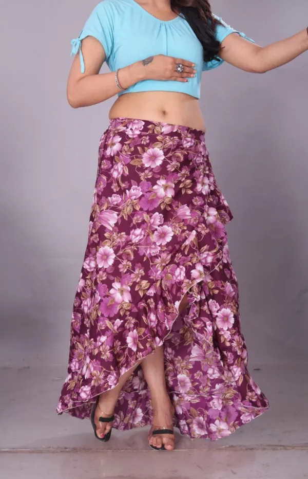 Pink_Crepe_Designer_Skirt_For_Women