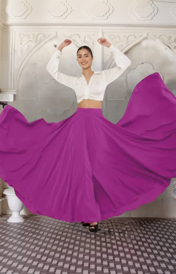 Pink_Crepe_Designer_Skirt_For_Women