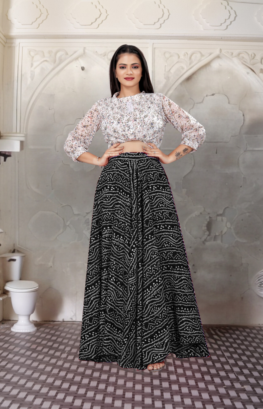 Black_Crepe_Designer_Skirt_For_Women