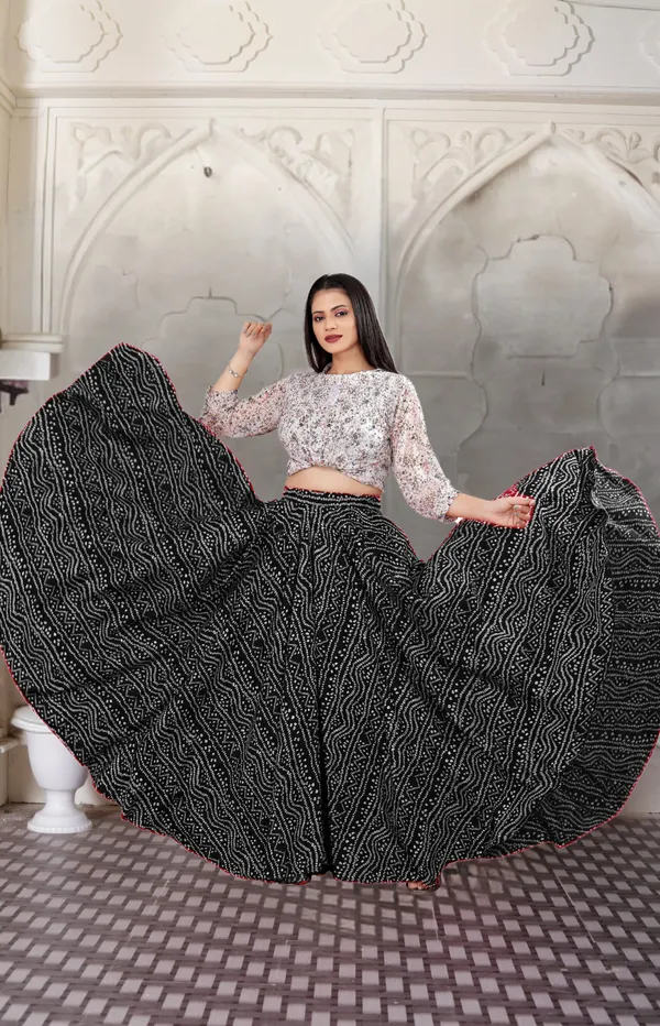 Black_Crepe_Designer_Skirt_For_Women