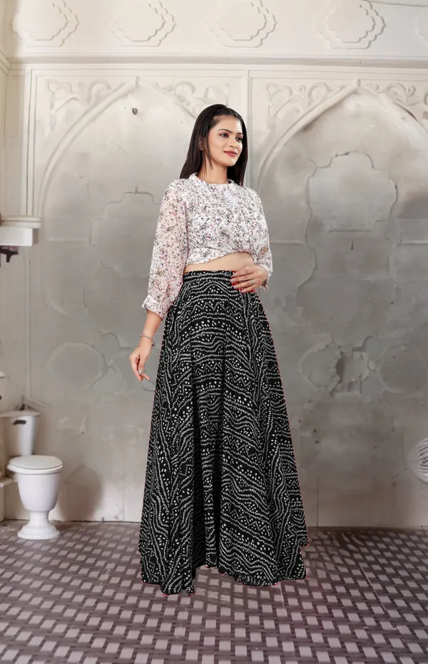 Black_Crepe_Designer_Skirt_For_Women