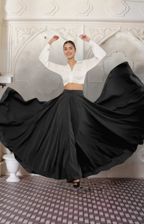 Black_Crepe_Designer_Skirt_For_Women