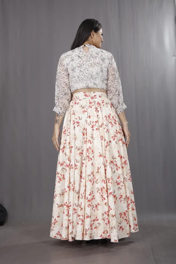 Beige_Crepe_Designer_Skirt_For_Women