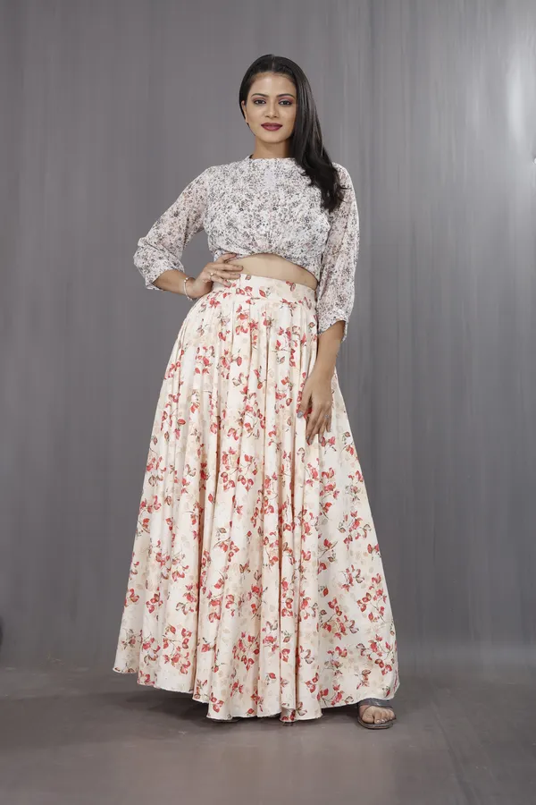 Beige_Crepe_Designer_Skirt_For_Women