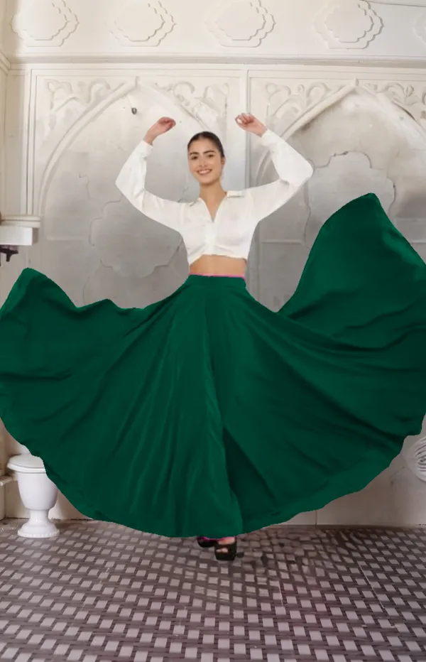 JYESHTA Green Crepe Designer Skirt For Women Price in India Buy JYESHTA Green Crepe Designer Skirt For Women online at undefined