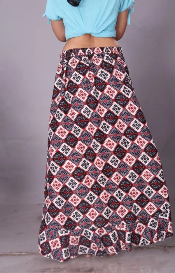 Black_Crepe_Designer_Skirt_For_Women