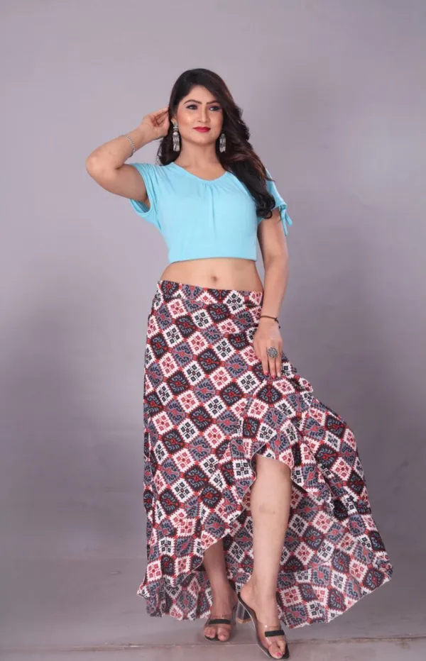 Black_Crepe_Designer_Skirt_For_Women