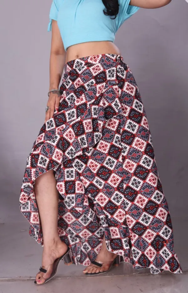 Black_Crepe_Designer_Skirt_For_Women