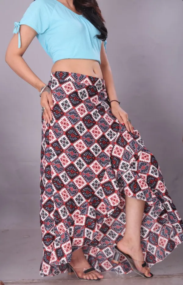 Black_Crepe_Designer_Skirt_For_Women